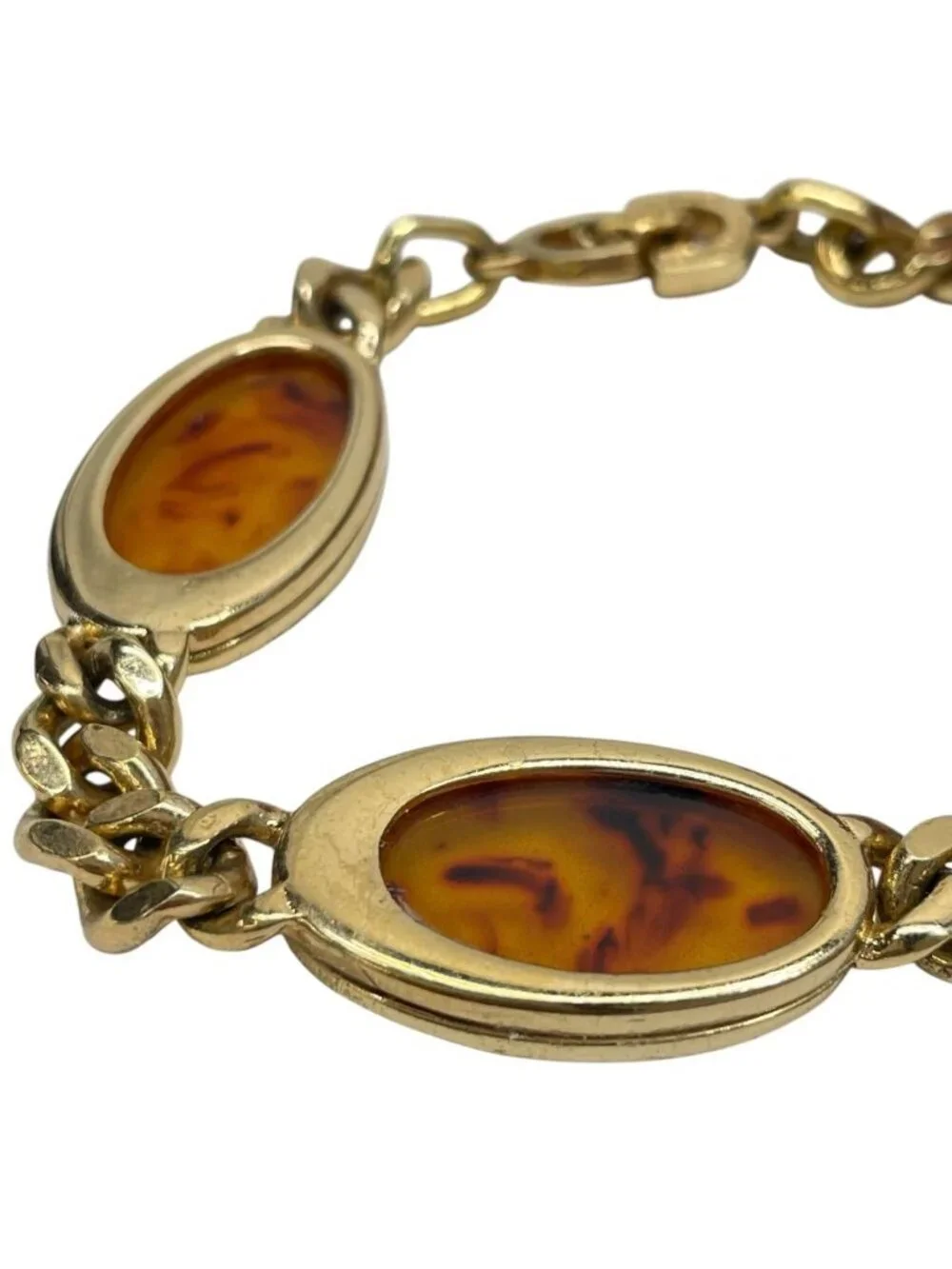 Dior Vintage Bracelet Amber Metal Gold